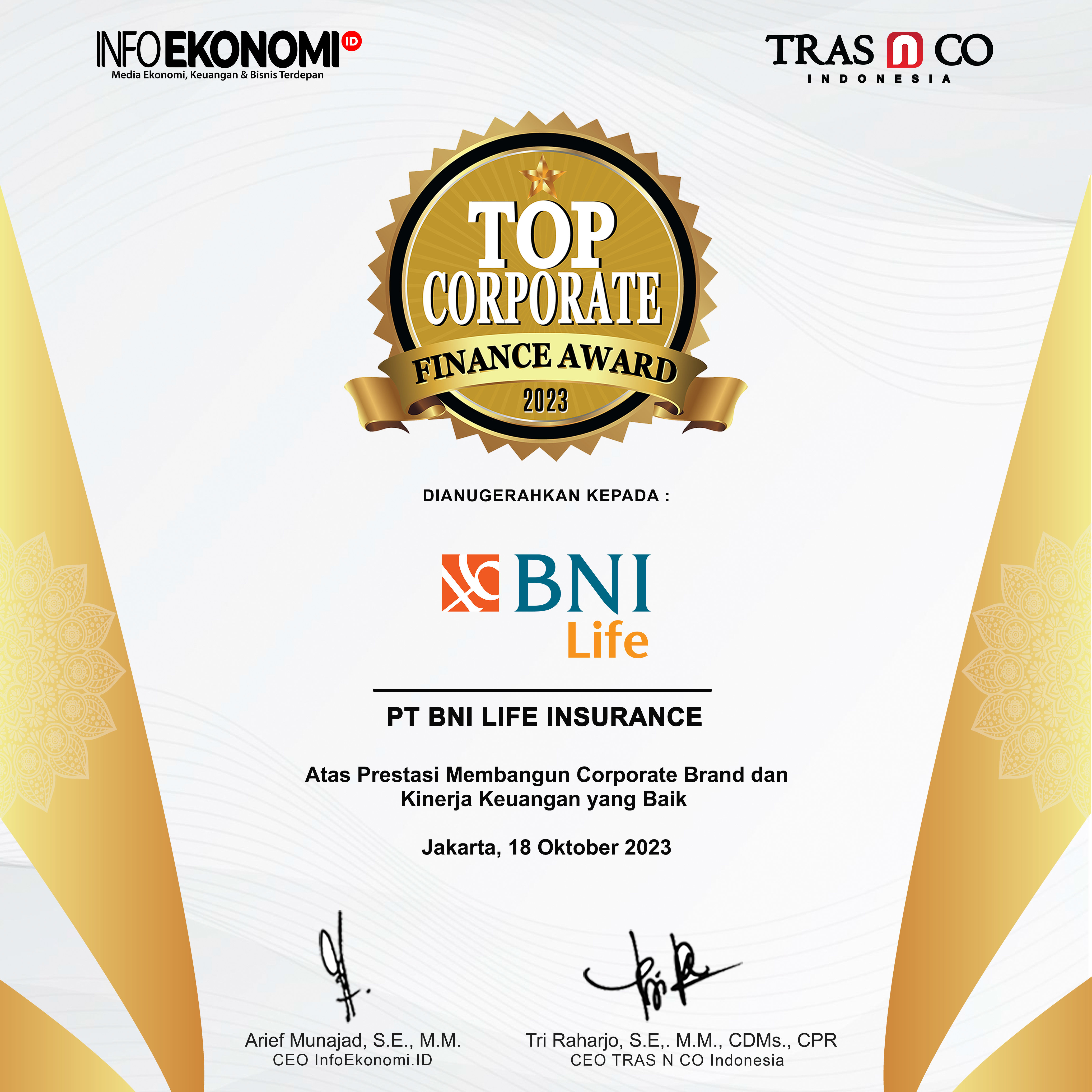 4th TOP Corporate Finance Award 2023