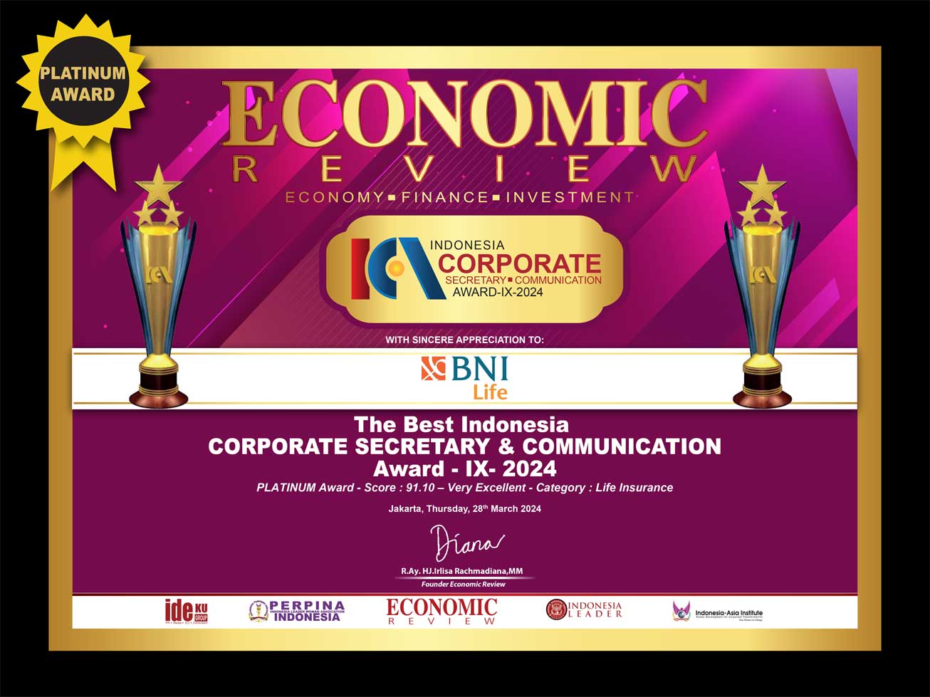 Indonesia Corporate Secretary & Communication Award - IX - 2024