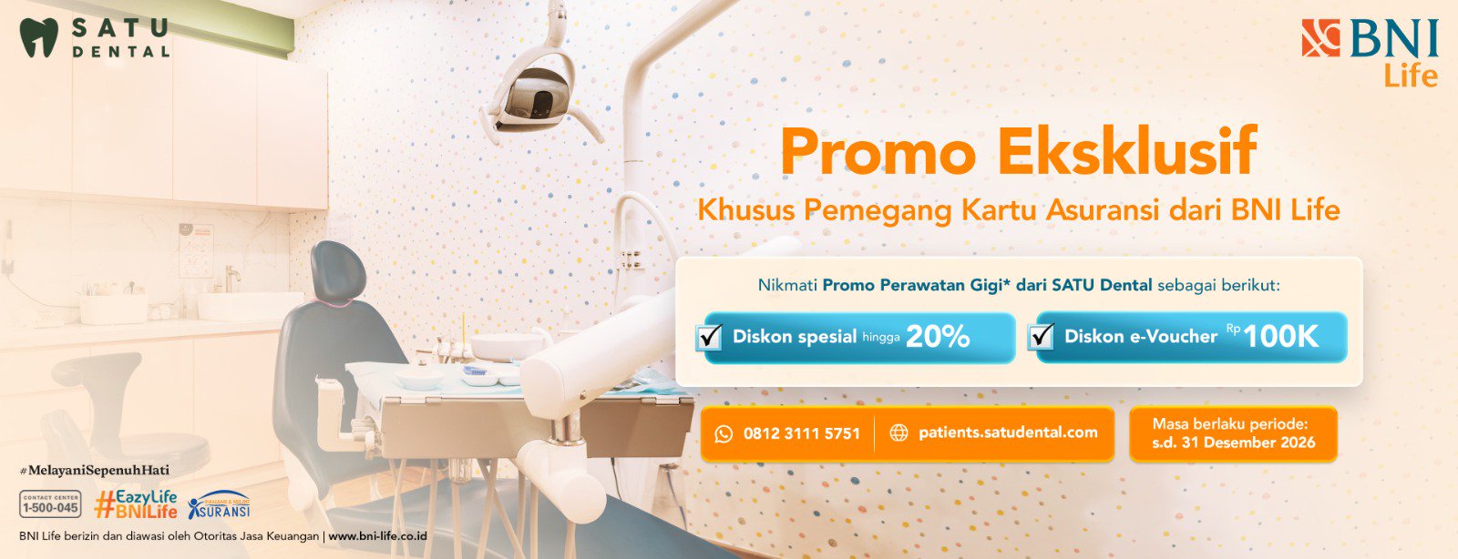 SATU Dental with BNI Life Diskon Hingga 20%